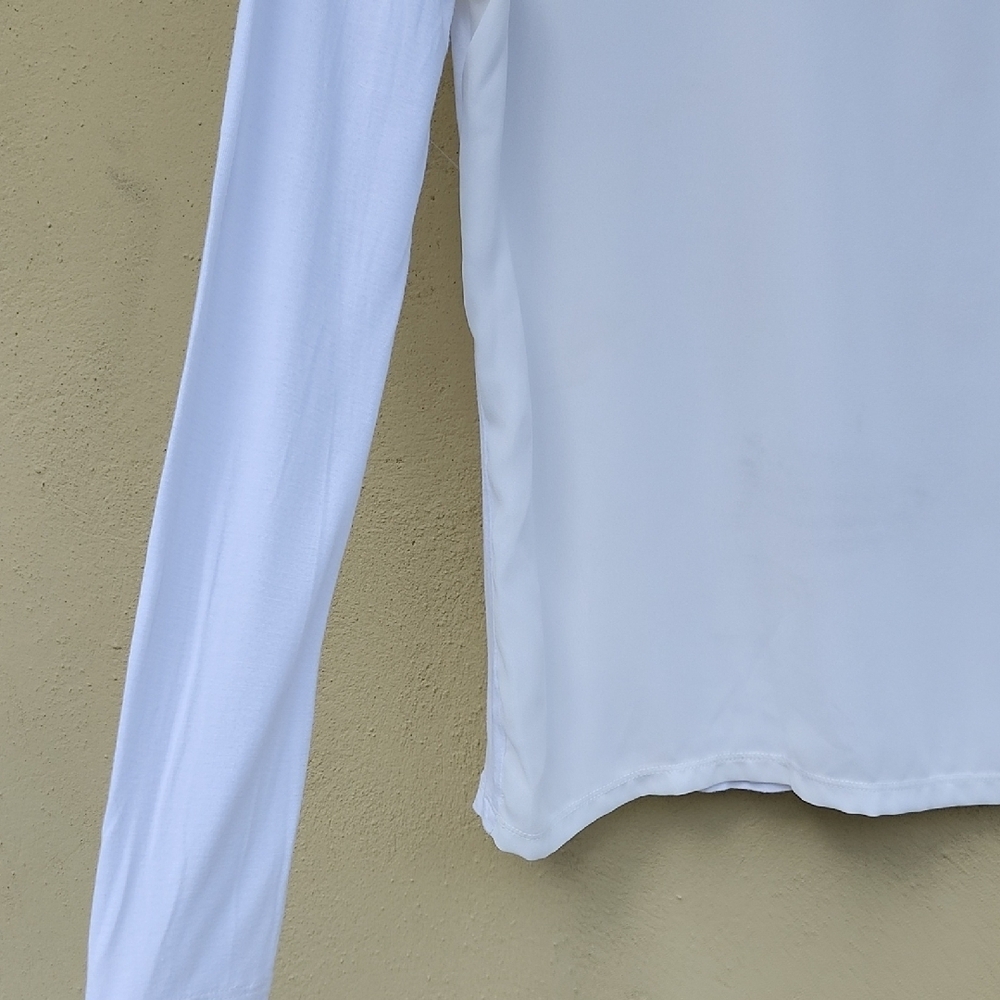 Ann Taylor Factory White Long Sleeve Top - Picture 3 of 6